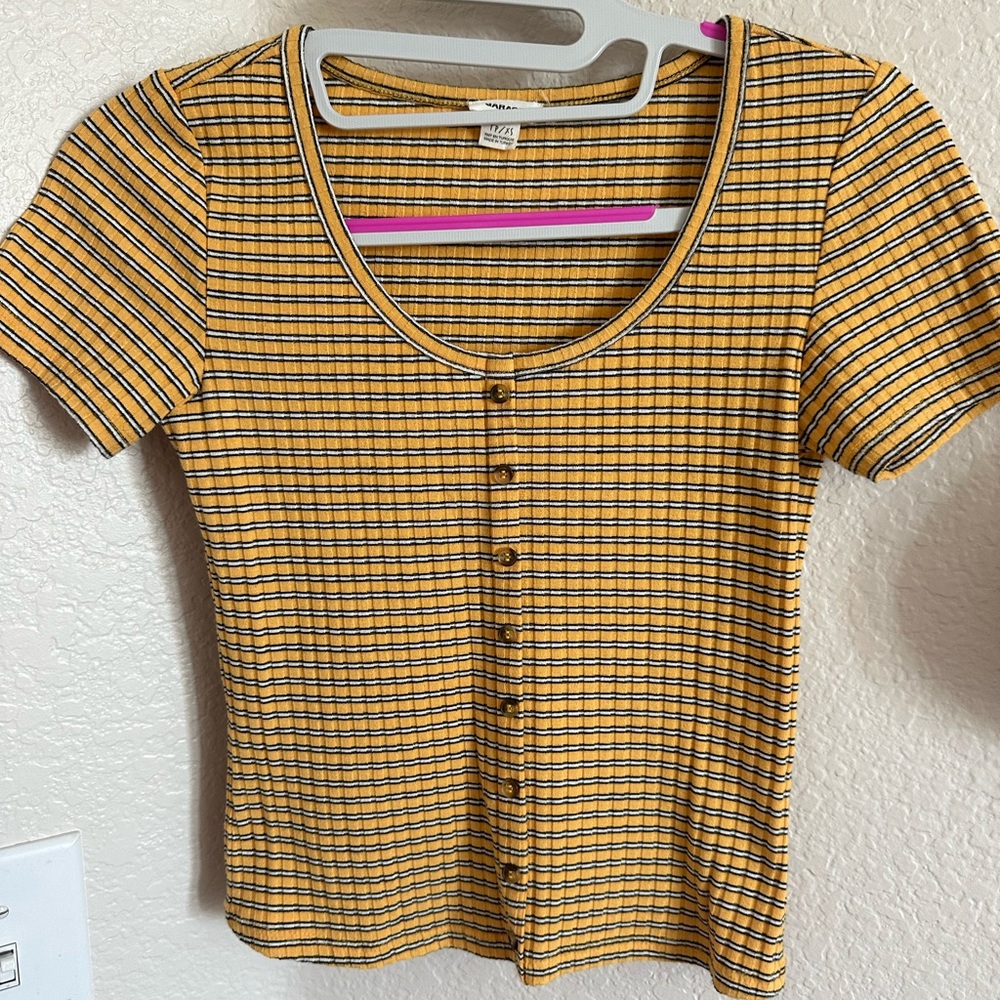 Garage Yellow Striped top XS